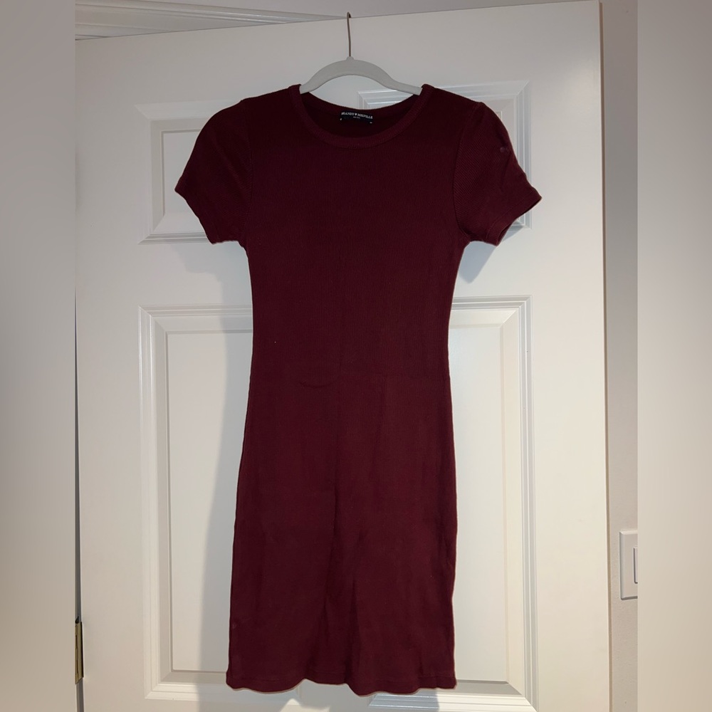 Maroon tshirt dress